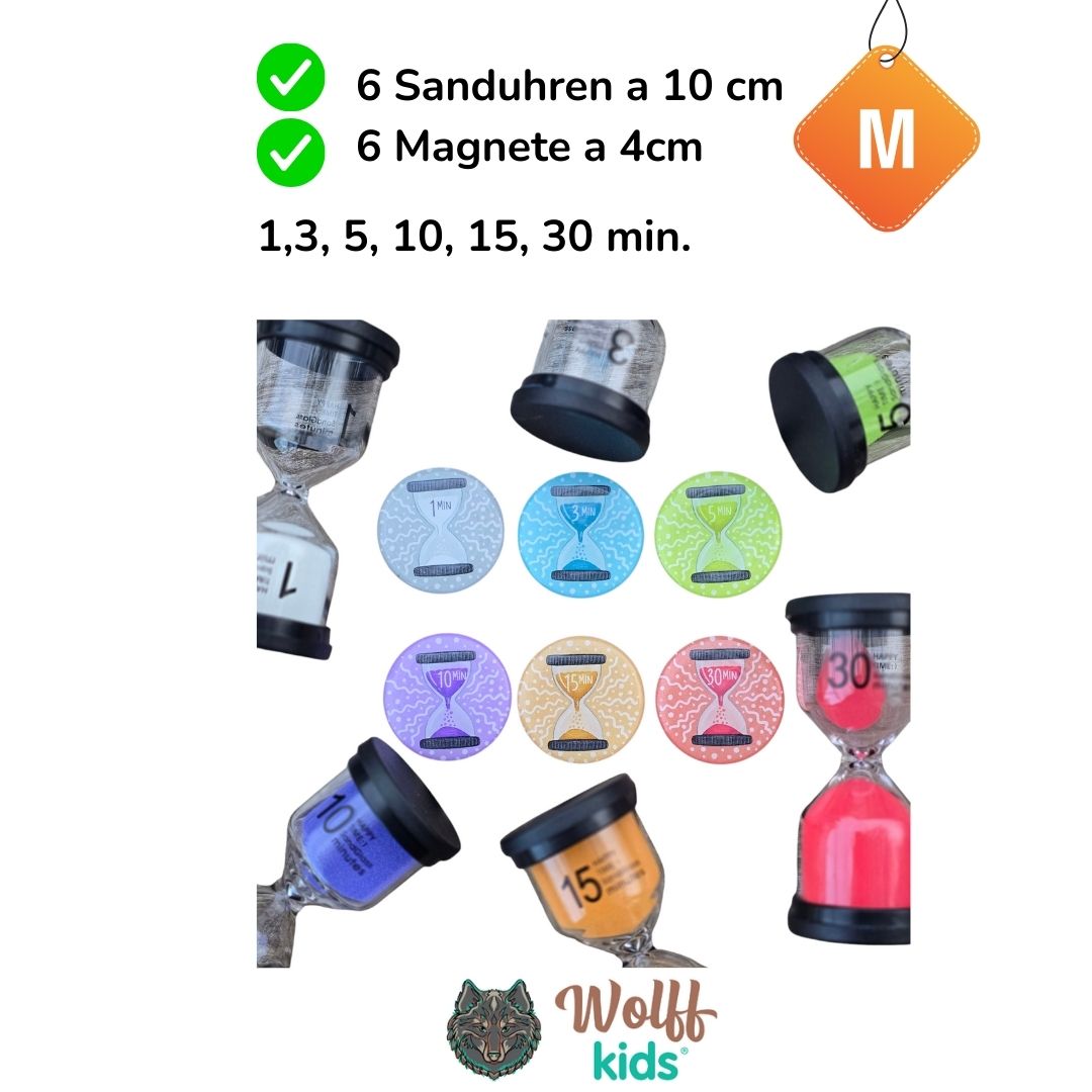 Sanduhren- Set: Zeit zum anschauen und anfassen