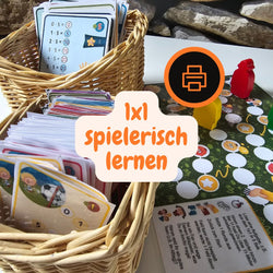 1 x1 spielend lernen: 320 Lernkarten, Brettspiele, Arbeitspass und Visionboard