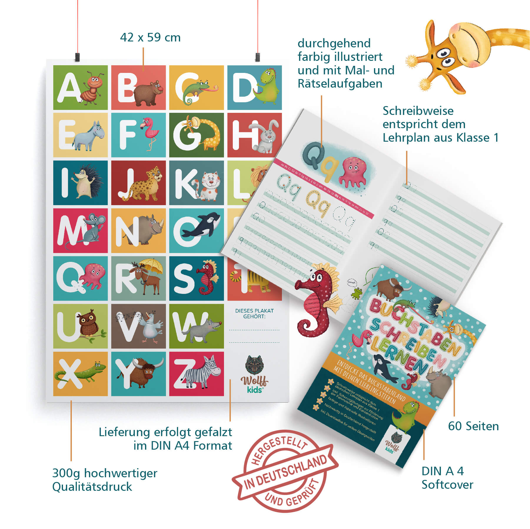 ABC Poster - Zahlen Poster zum wenden