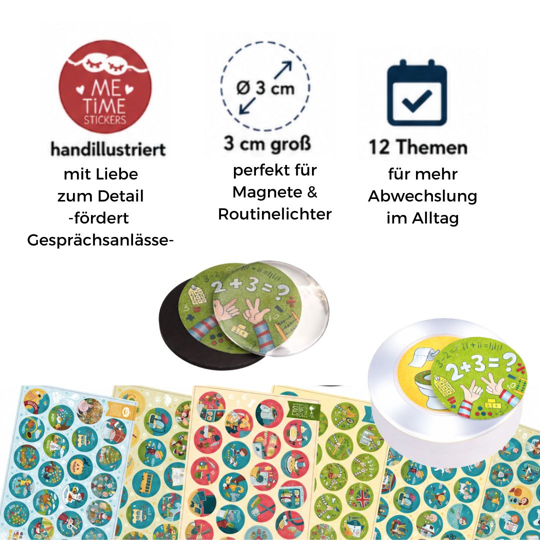 240 Routine-und Wochenplan Sticker  – für DIY Magnete & Routinelichter