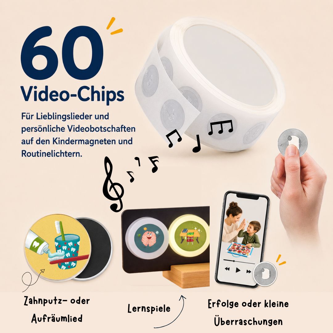 60 Videochips - Musik & Video auf Deinem Routineboard