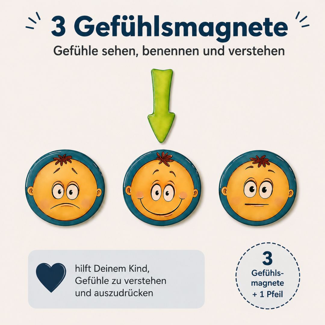 3 Gefühlsmagnete inkl.Pfeil, 6cm