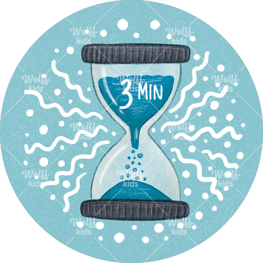 Sanduhrmagnet 3 Minuten für Kinder – Magnetischer Timer für Zähneputzen & Hygiene