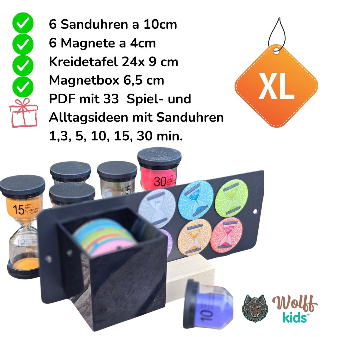 Sanduhren- Set: Zeit zum anschauen und anfassen