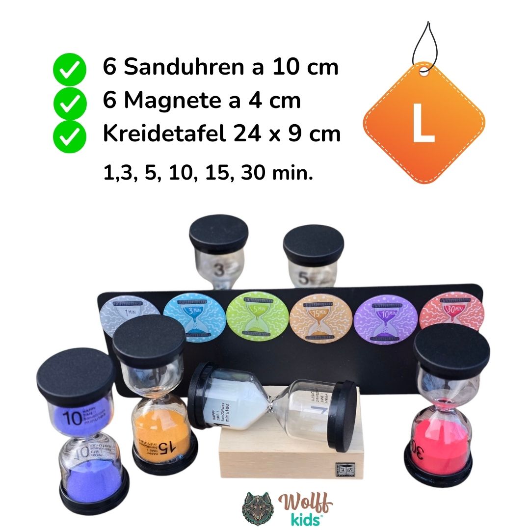 Sanduhren- Set: Zeit zum anschauen und anfassen