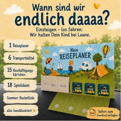 Reiseplaner für Kinder zum zuklappen