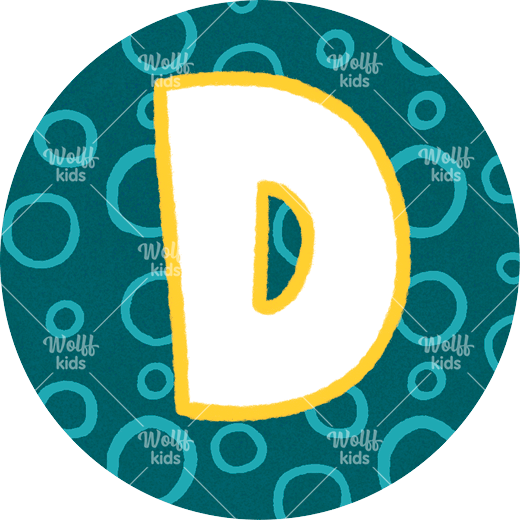 Einzelner Magnet: D blau, 4cm