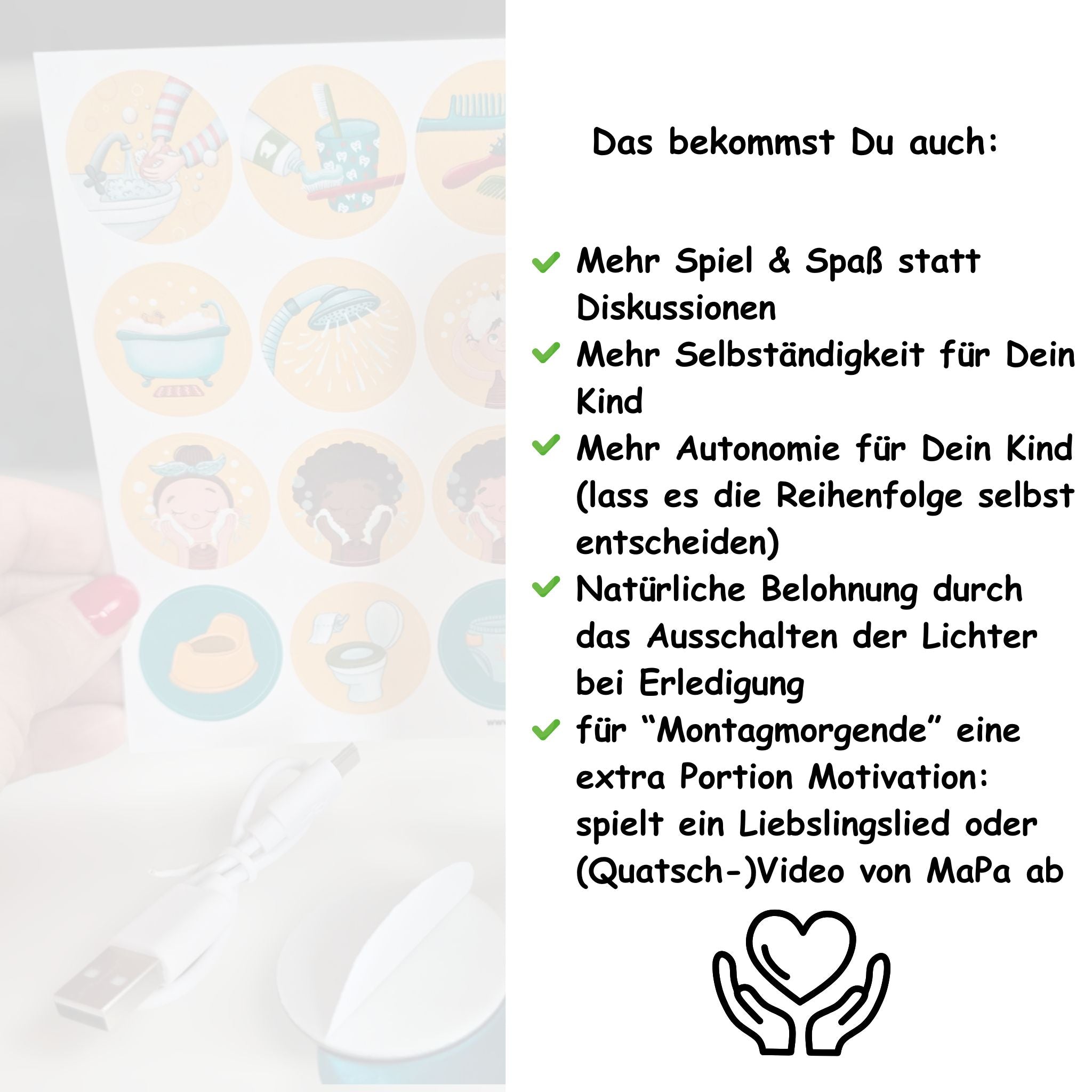 10 Routinelichter 72 Sticker/ 6 Themen mit Videofunktion