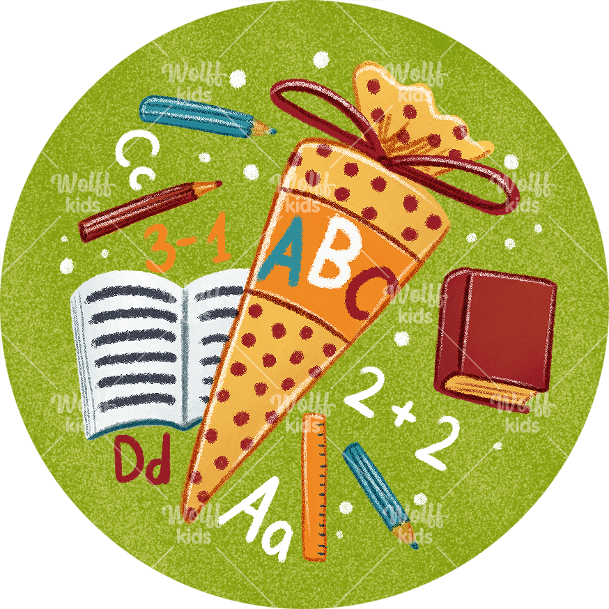 So sieht Dein Kind in seinem Kinderkalender, wann der große Tag zur  Einschulung stattfindet