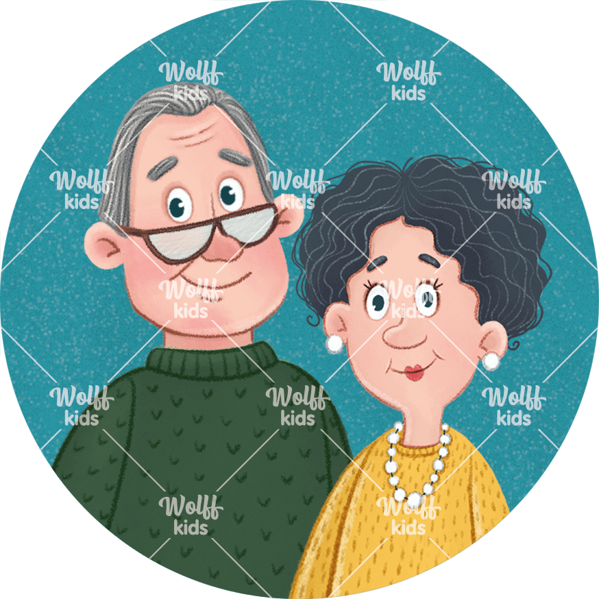 Einzelner Magnet: Großeltern Omama und Opapa