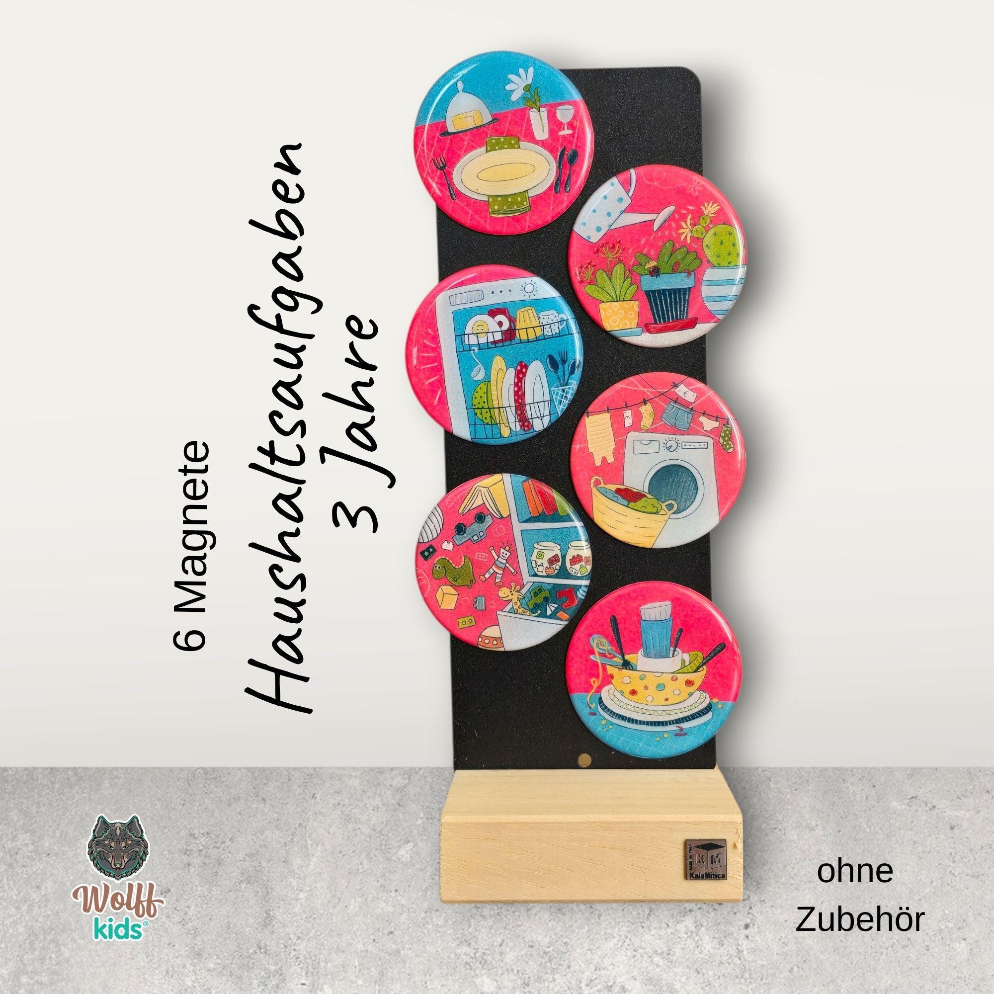 Haushaltsaufgaben Set ab 3 Jahre: 5 Magnete + 1 🎁gratis