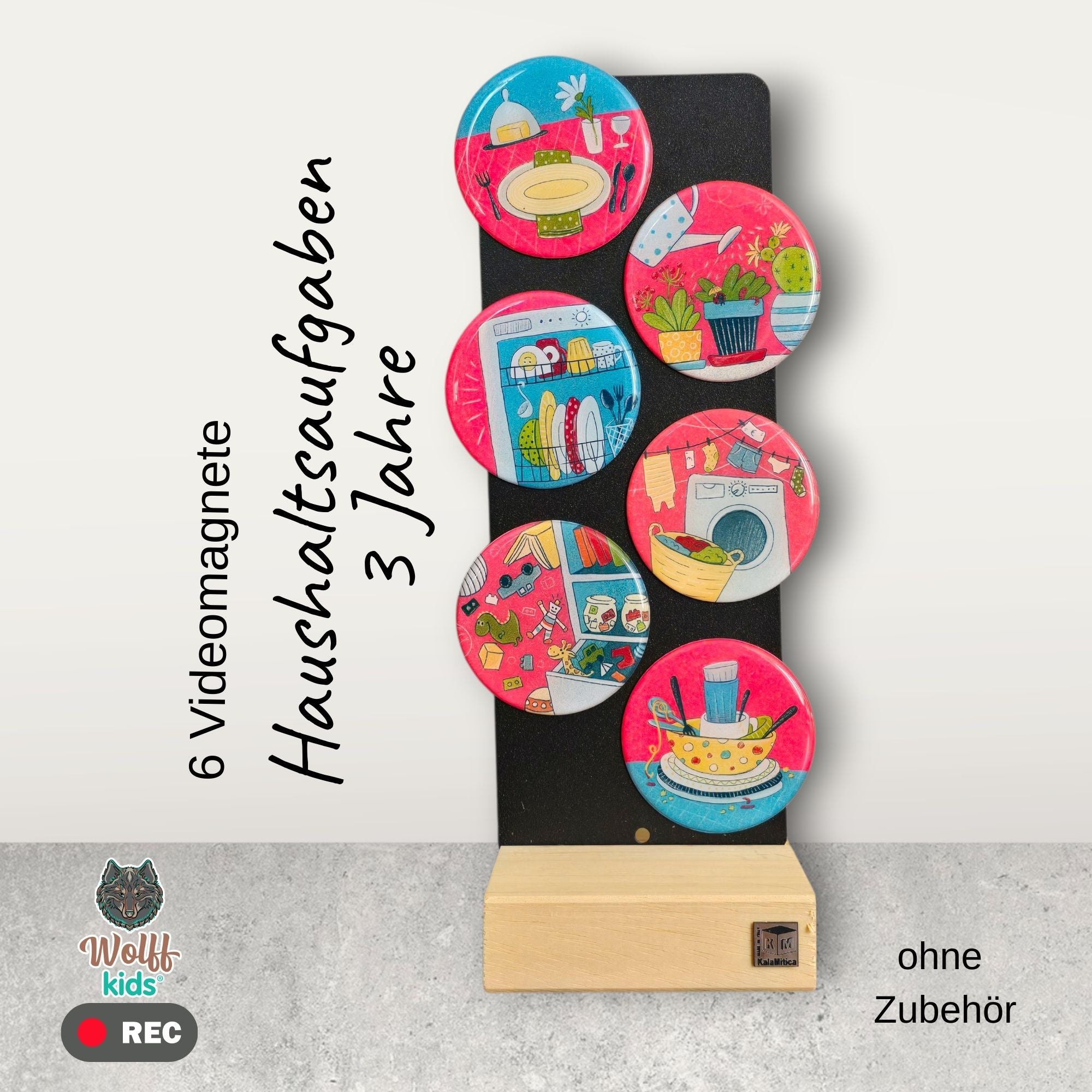 Haushaltsaufgaben Set ab 3 Jahre: 5 Magnete + 1 🎁gratis