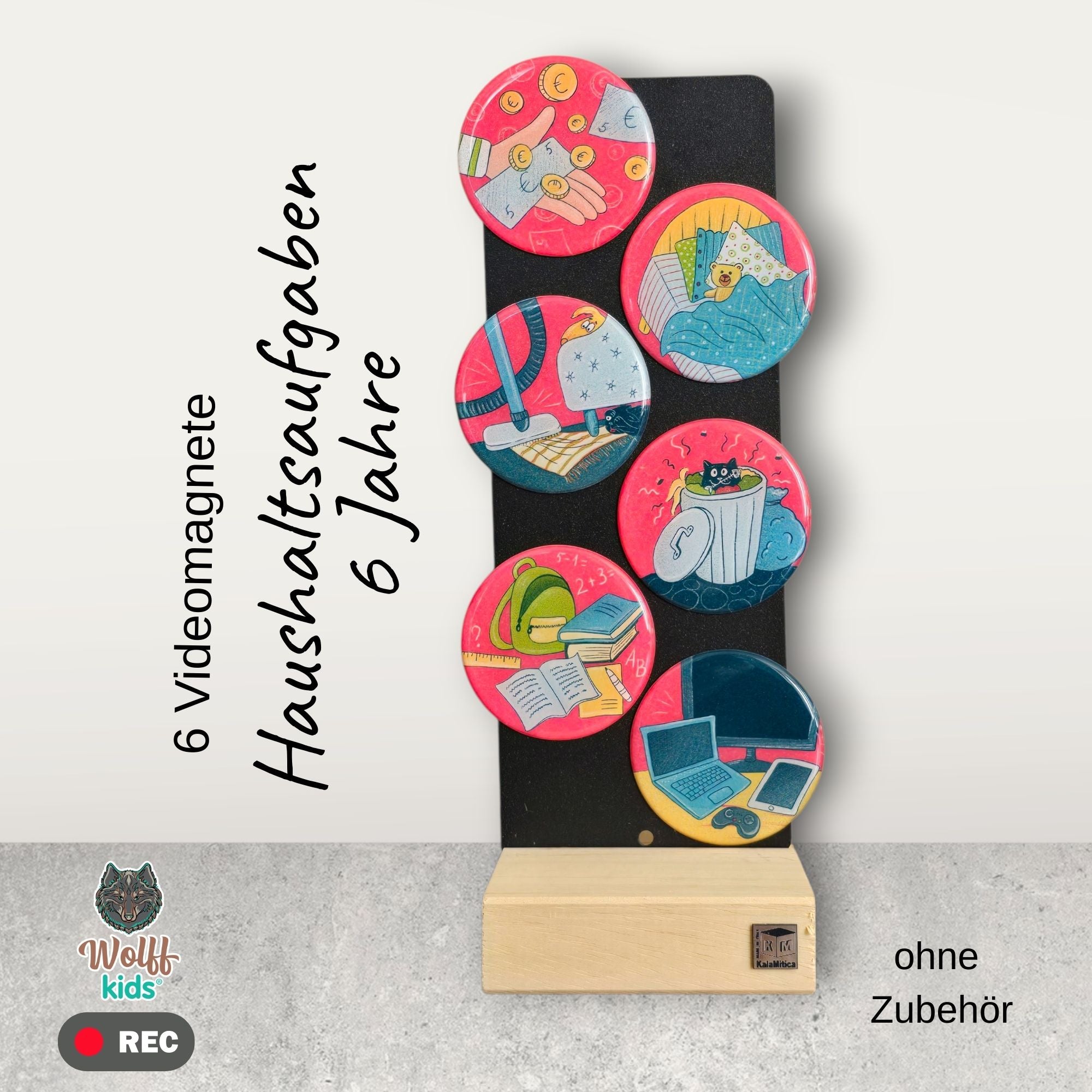 Haushaltsaufgaben Set ab 6 Jahre: 5 Magnete + 1 🎁gratis