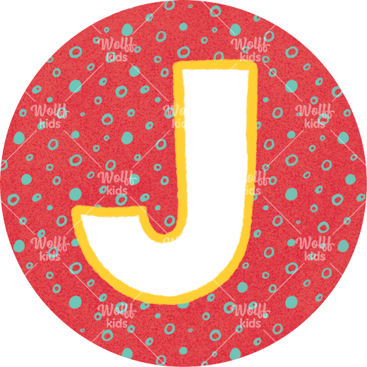 Einzelner Magnet: J rot, 4cm