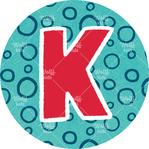 Einzelner Magnet: K blau, 4cm