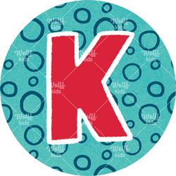 Einzelner Magnet: K blau, 4cm