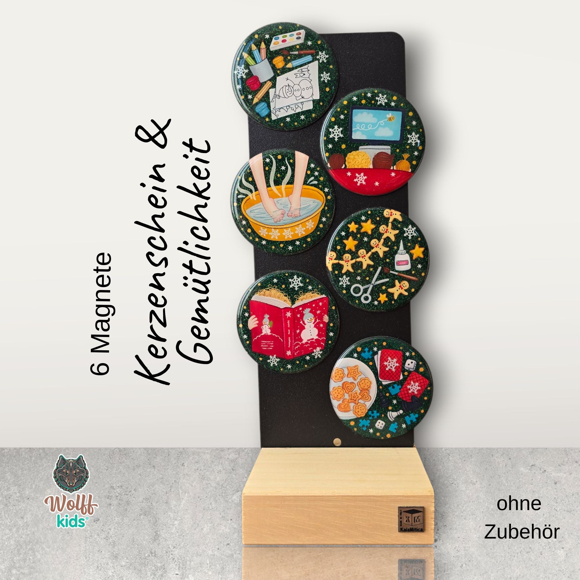Kerzenschein und Gemütlichkeit: 5 Magnete + 1 🎁gratis