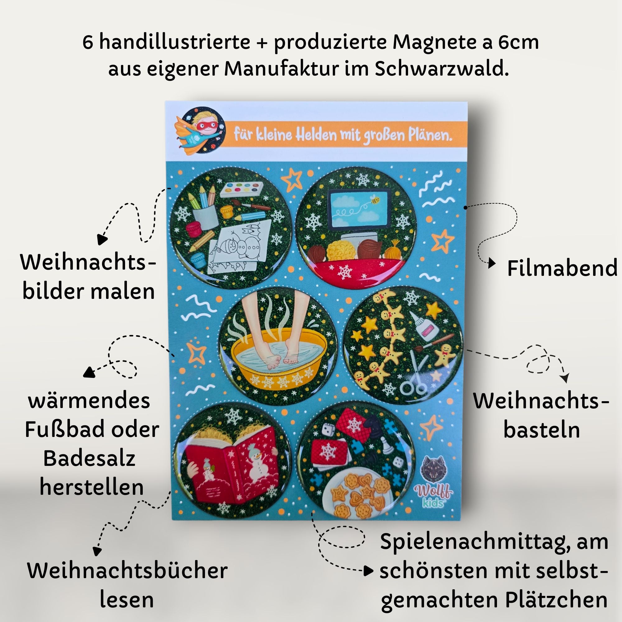 Kerzenschein und Gemütlichkeit: 5 Magnete + 1 🎁gratis