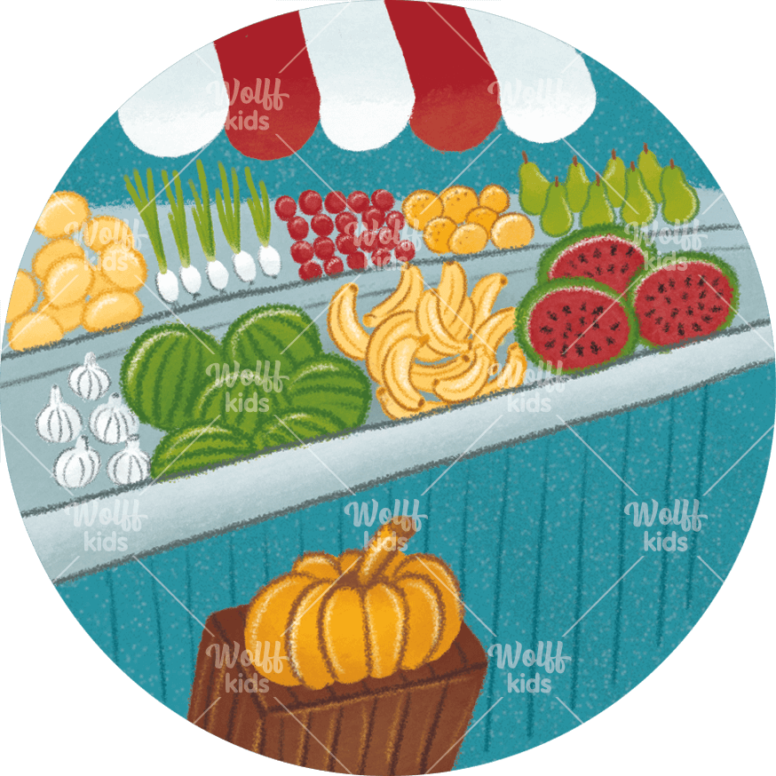 Einzelner Magnet: Wochenmarkt