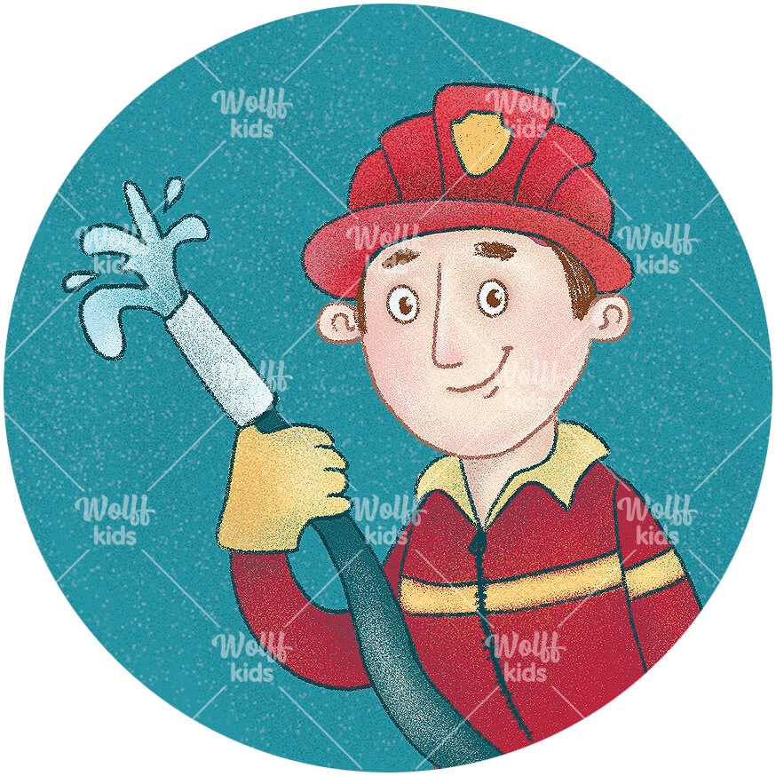 Einzelner Magnet: Herr Löschmann: Feuerwehr