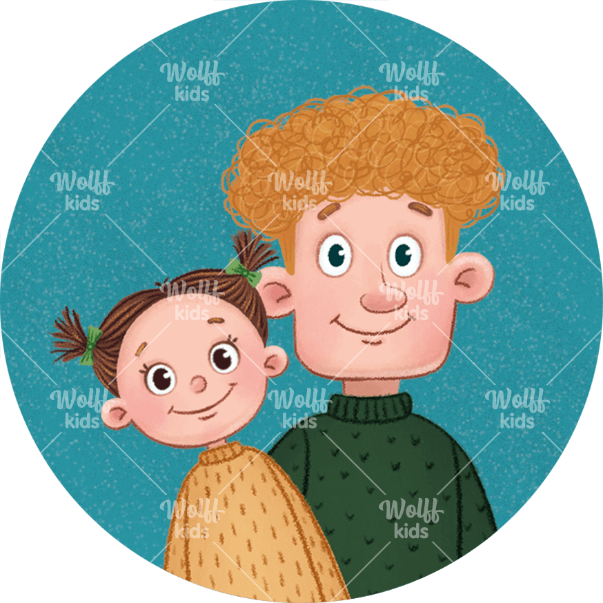 Einzelner Magnet. Lina und Lotta