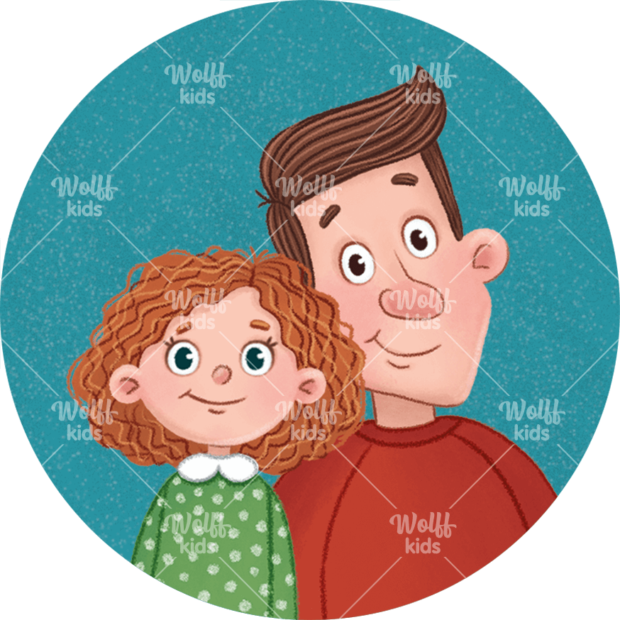 Einzelner Magnet. Lina und Lotta