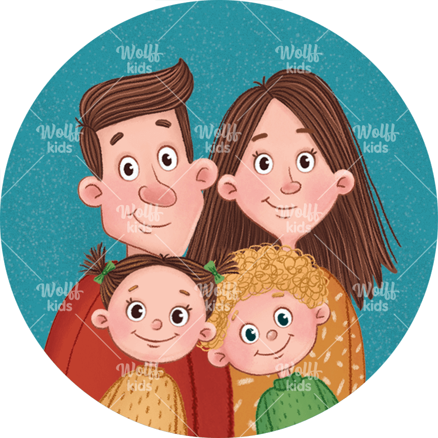 Einzelner Magnet. Malia, Mason und Jamal