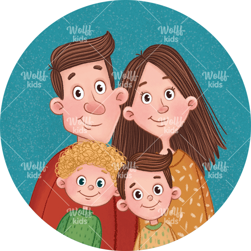 Einzelner Magnet. Malia, Mason und Jamal