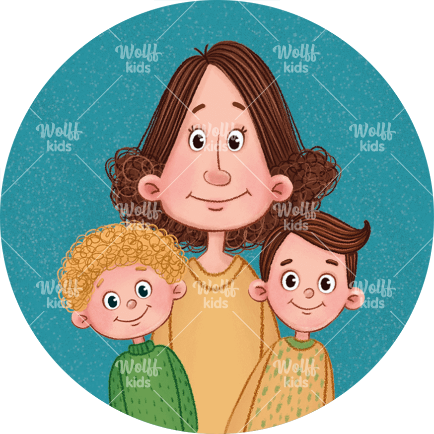 Einzelner Magnet. Malia, Mason und Jamal