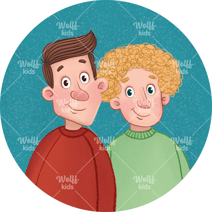 Einzelner Magnet. Malia, Mason und Jamal