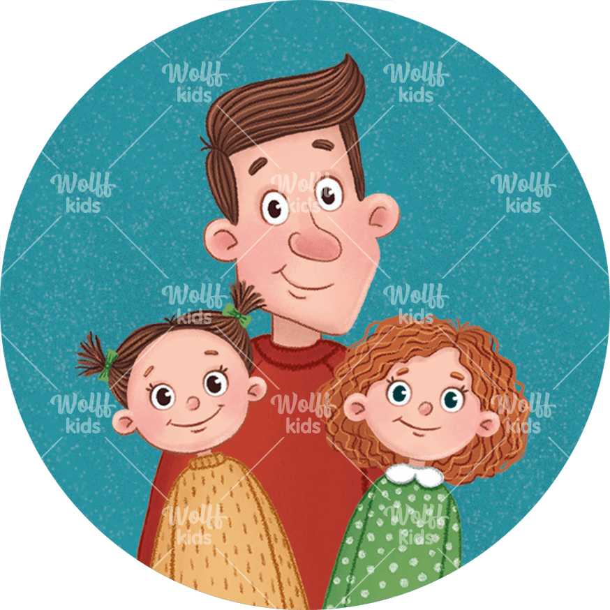 Einzelner Magnet. Malia, Mason und Jamal