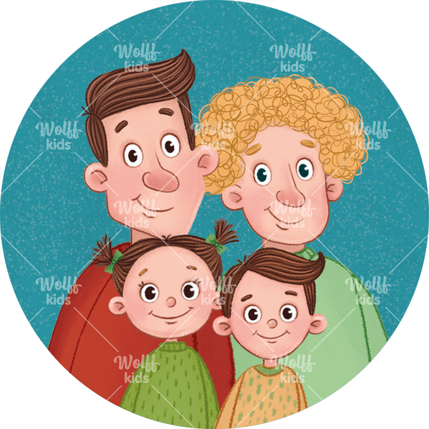 Einzelner Magnet. Malia, Mason und Jamal