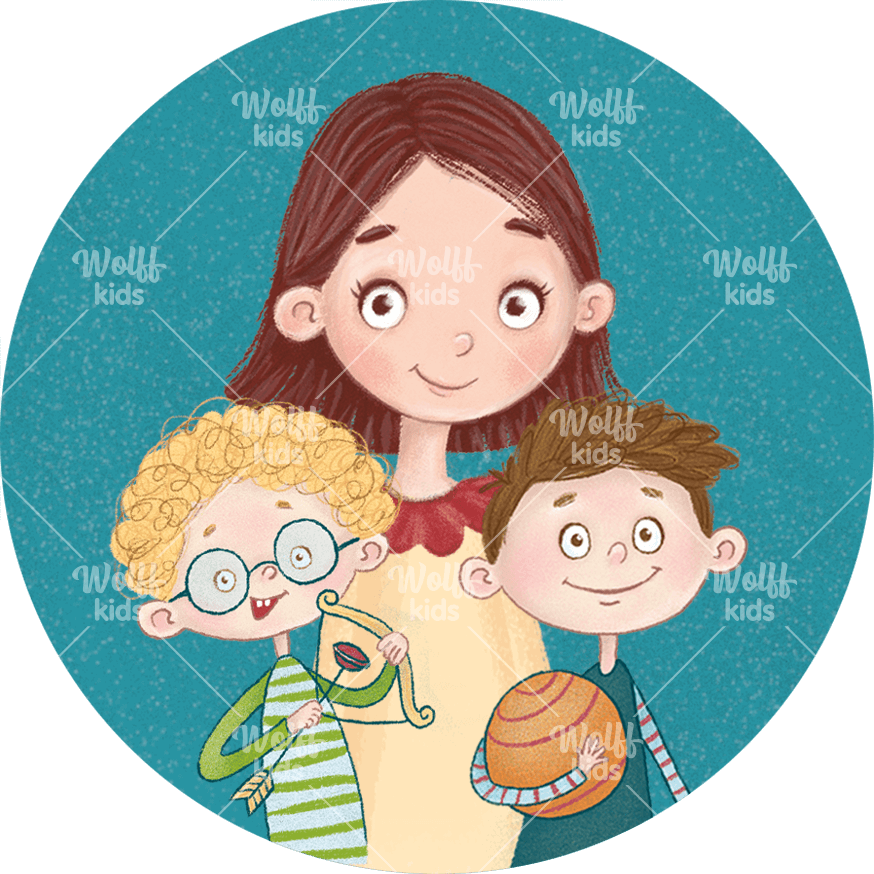 Einzelner Magnet. Malia, Mason und Jamal