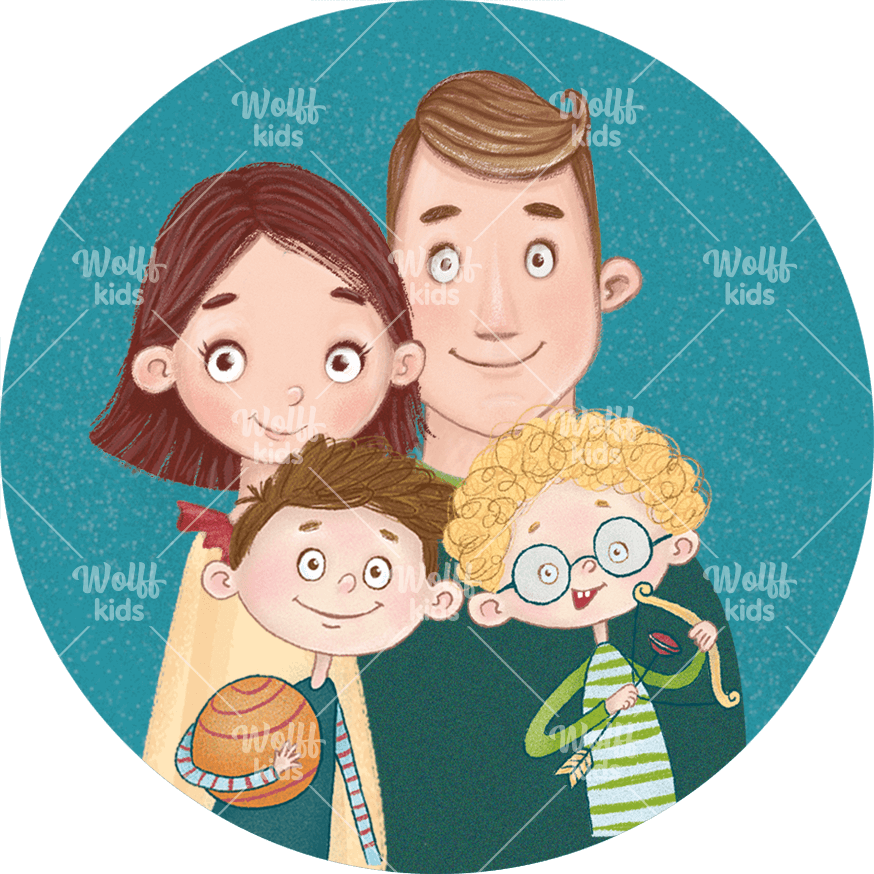 Einzelner Magnet. Malia, Mason und Jamal