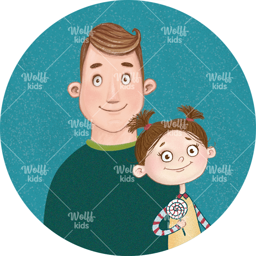 Einzelner Magnet. Malia, Mason und Jamal