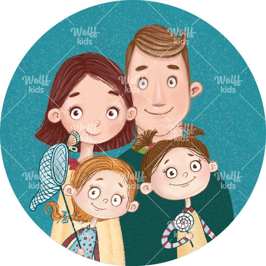 Einzelner Magnet. Malia, Mason und Jamal