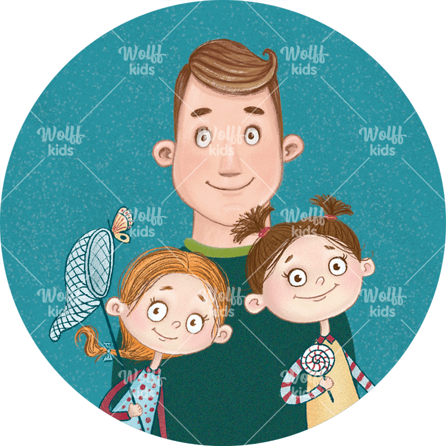 Einzelner Magnet. Malia, Mason und Jamal