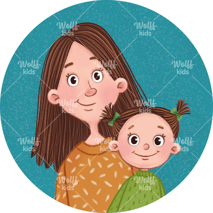 Einzelner Magnet. Lina und Lotta