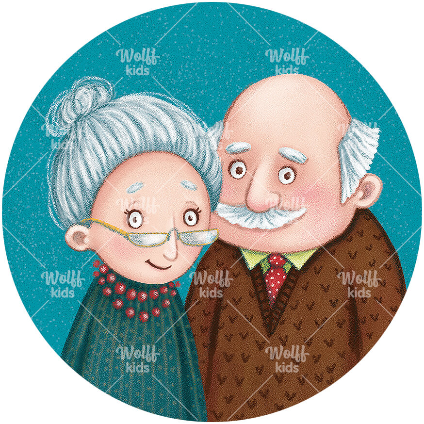 Einzelner Magnet. Großeltern: Gisela &amp; Helmut