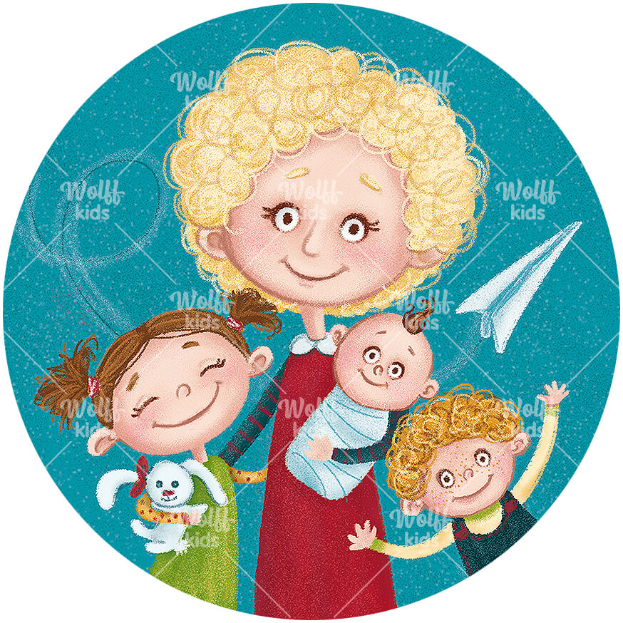 Einzelner Magnet: Frau Singsang: Tagesmutter, Babysitter, Tante