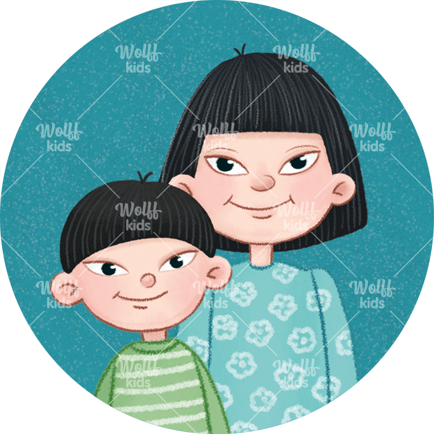 Einzelner Magnet. Lina und Lotta