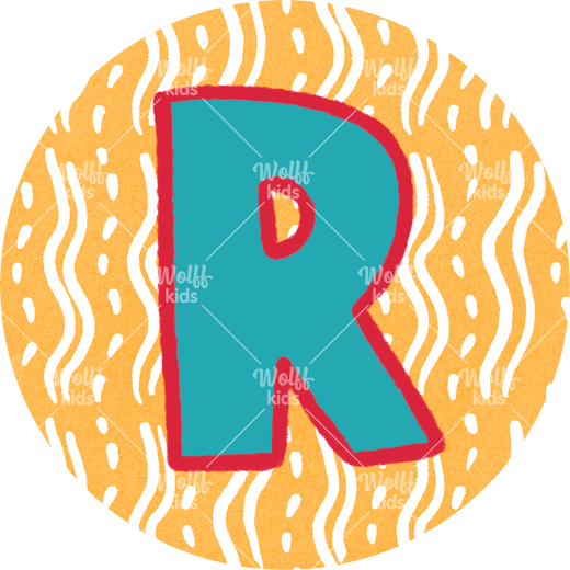 Einzelner Magnet: R gelb, 4cm