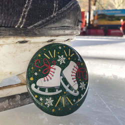 Einzelner Magnet: Winter: Schlittschuh laufen