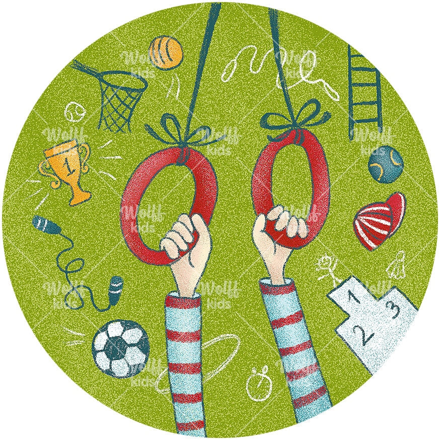 Einzelner Magnet: Schulsport, 6 cm, Sortimentswechsel