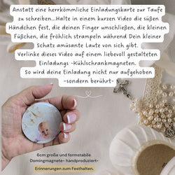 Videomagnete für Einladungs-und Dankeskarten oder Events