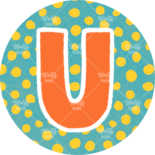 Einzelner Magnet: U grün, 4cm