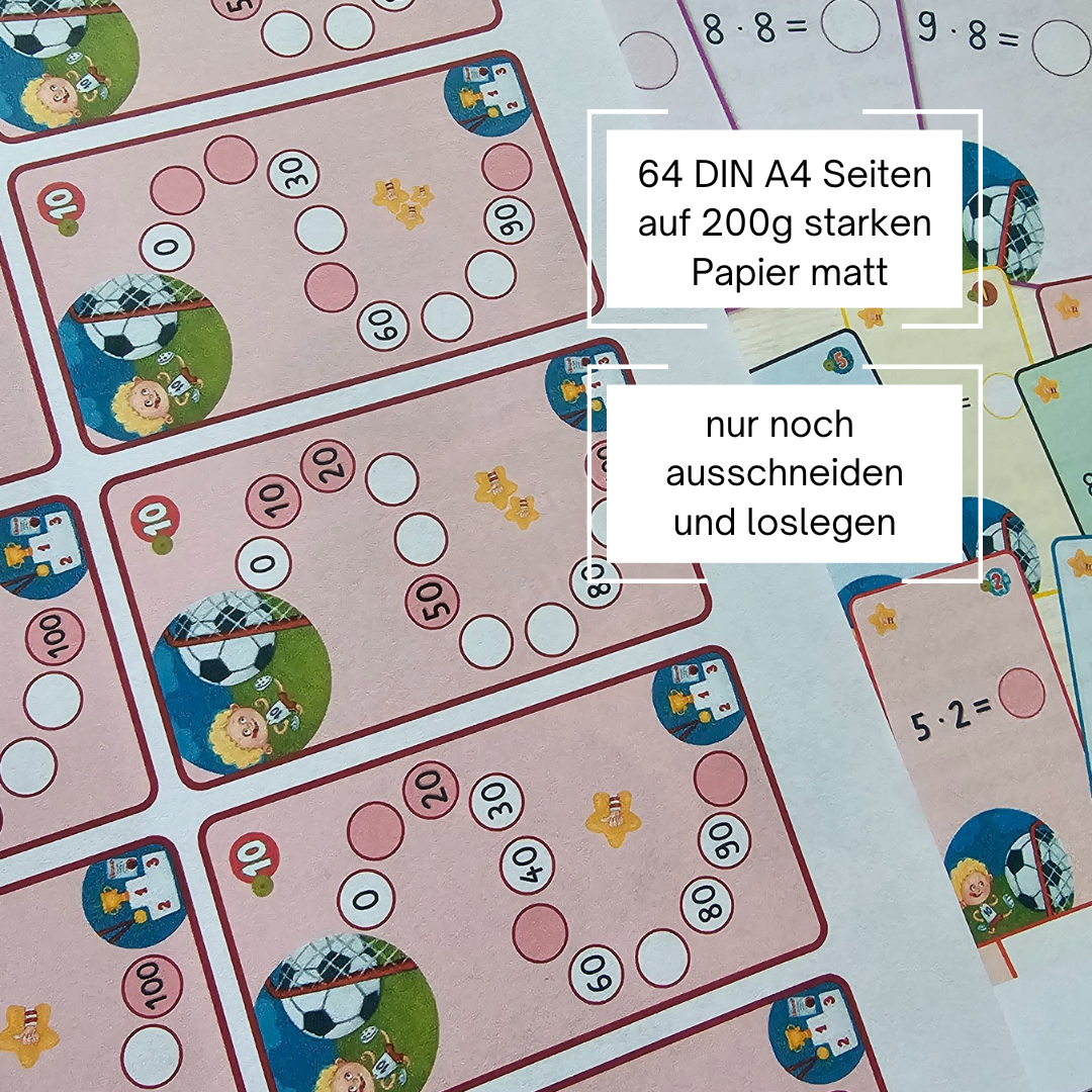 1 x1 spielend lernen: 320 Lernkarten, Brettspiele, Arbeitspass und Visionboard