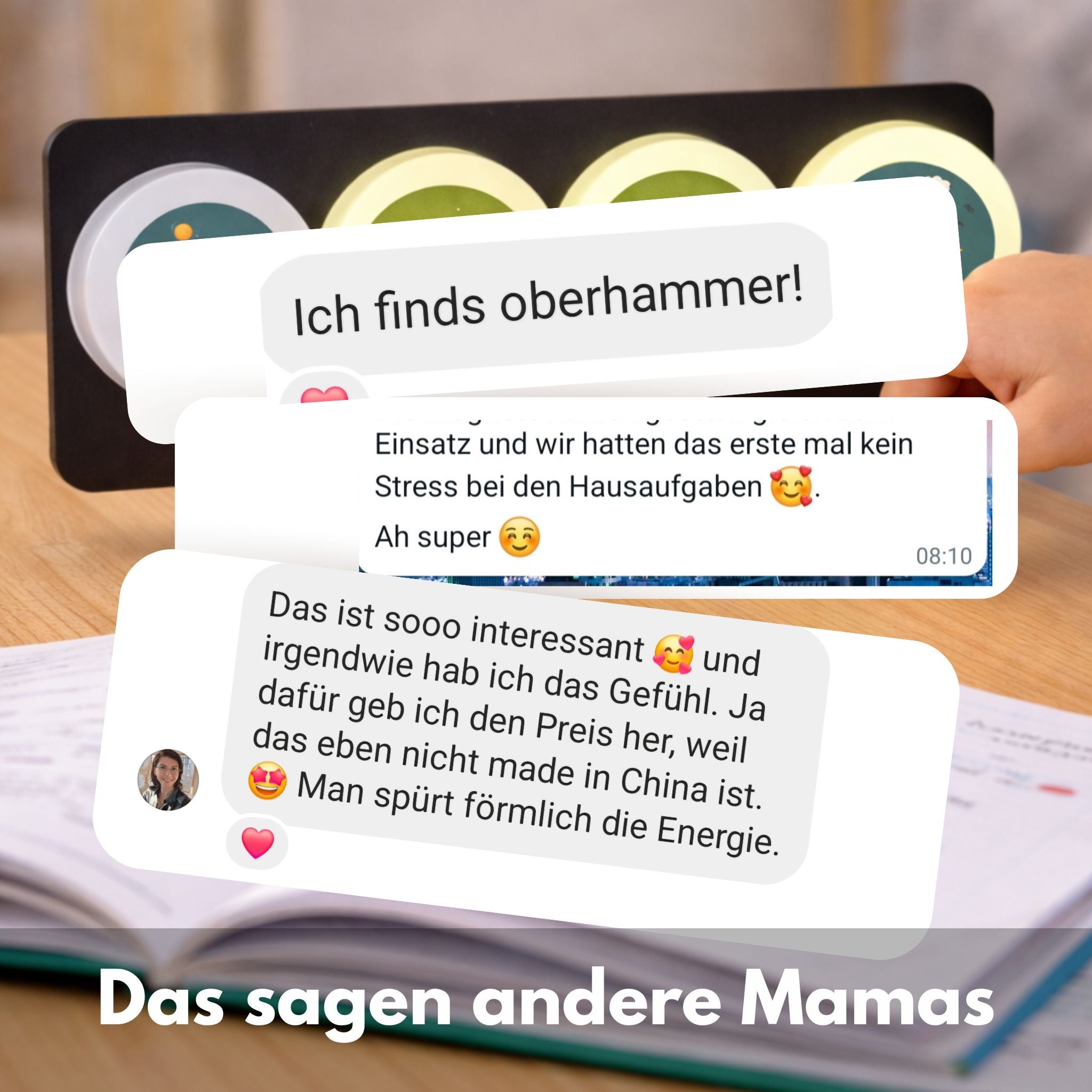 Routinesystem Hausaufgaben 8 Lichter und Zubehör -46 teilig inkl. Lernkompass Videokurs