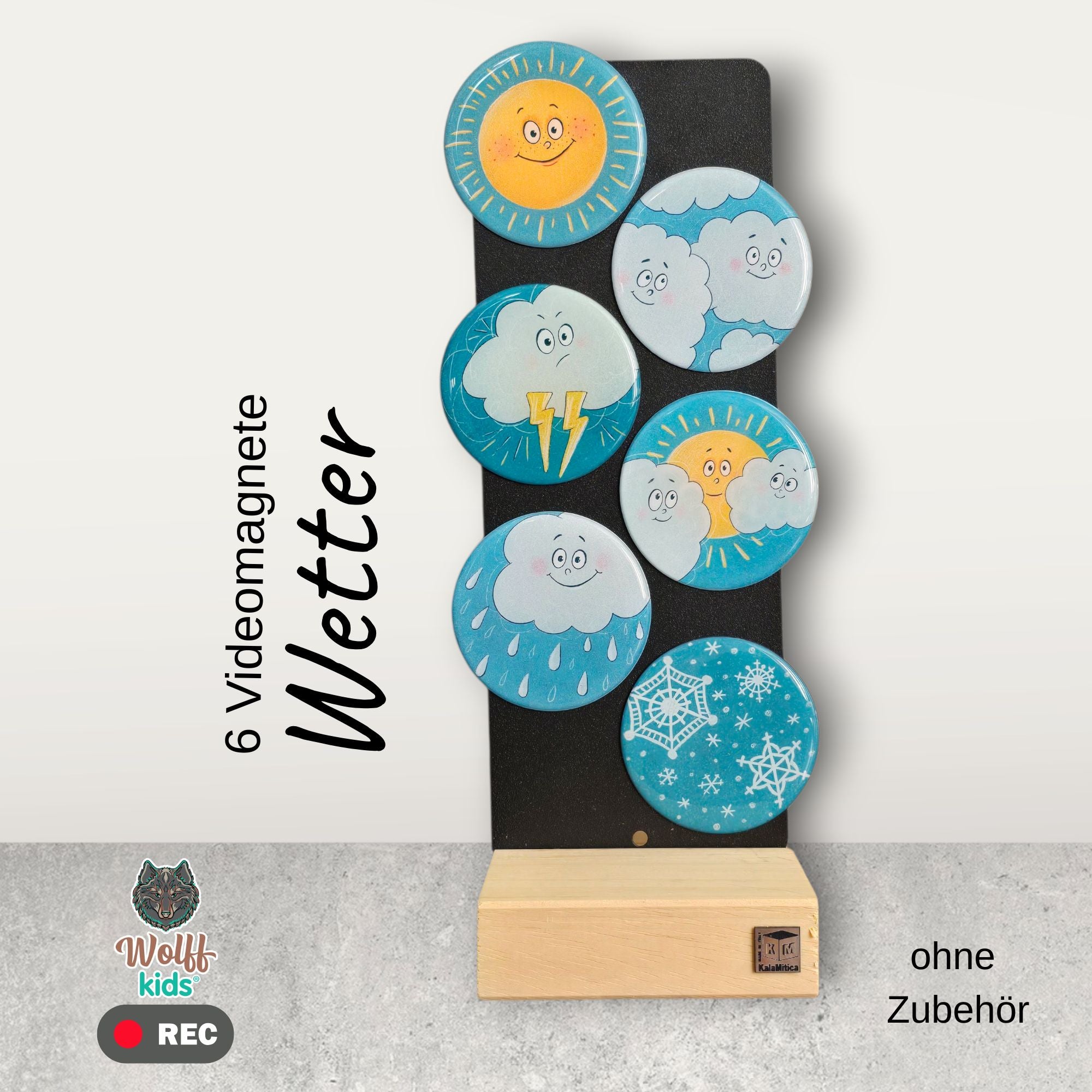 Wetter-Set: 5 Magnete + 1 🎁gratis