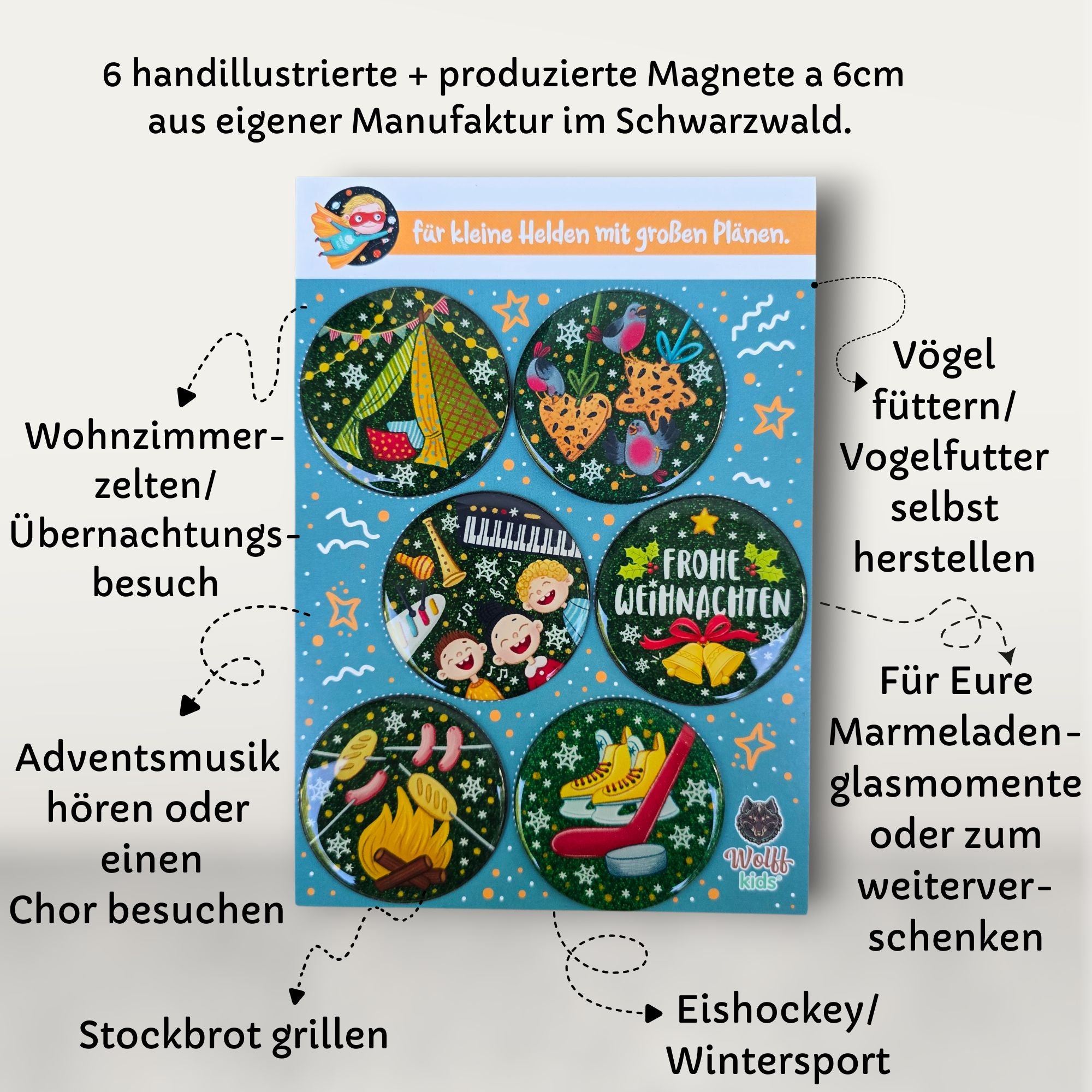 Winterwunder: 5 Magnete + 1 🎁gratis